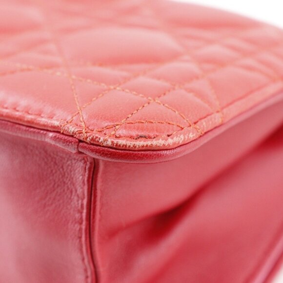 DIOR Pink Lambskin Leather Shoulder Bag - Picture 4 of 16